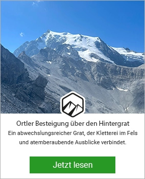 Ortlerbesteigung Advertorial Magazinbanner