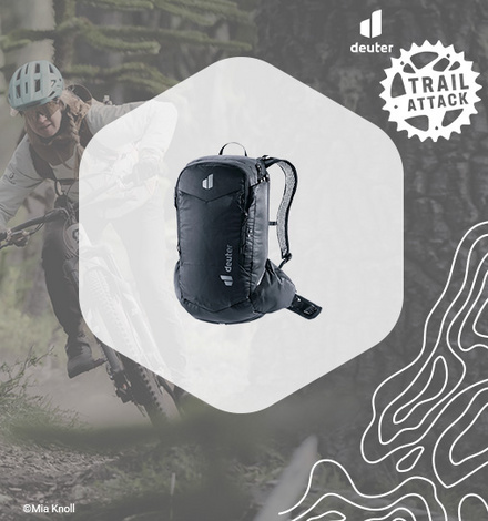 Mitmachen und gewinnen: Vom 1. bis 30. Mai 2026 verlosen wir im #bergzeitclub eine Trail‑Attack‑Teilnahme plus Protektorenrucksack im Wert von &uuml;ber 500 Euro.