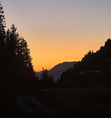 The setting of a perfect day
