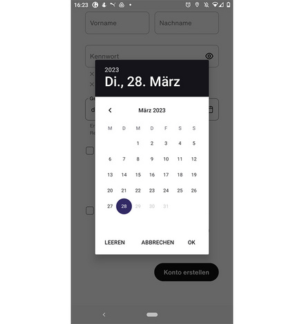 Nike verlangt beim Einrichten der App eine Angabe zum Geburtsdatum. Das läuft nicht besonders intuitiv.