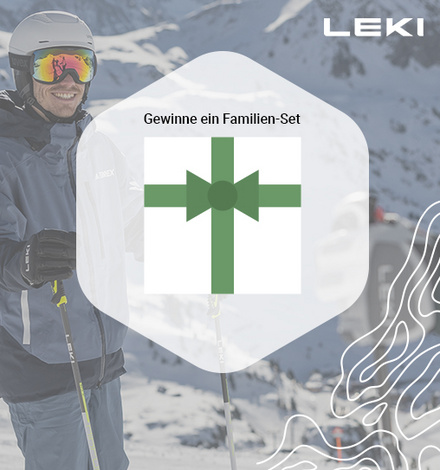 Vom 1. bis zum 30. November 2025 hast Du die Chance, bei Bergzeit ein Familien-Set von Leki im Wert von 500 Euro zu gewinnen.