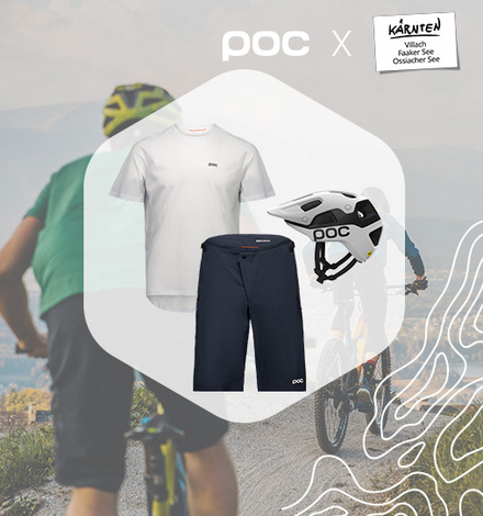 Das Ausr&uuml;stungspaket von POC beim Frischluftkick Bergzeit Gewinnspiel im Wert von &uuml;ber 400&euro;.