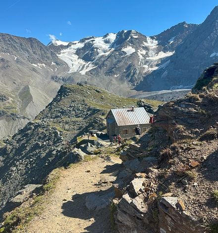Der erste Teil um den Ortler über den Hintergrat zu besteigen...
