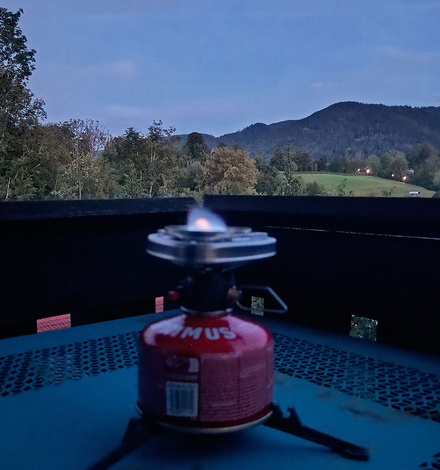 Die Flamme l&auml;sst sich pr&auml;zise Regulieren. Von minimaler Leistung...