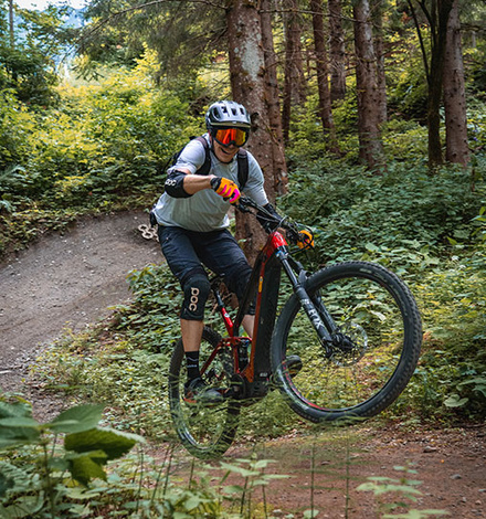 Viele verschiedene Trails. Egal ob uphill...