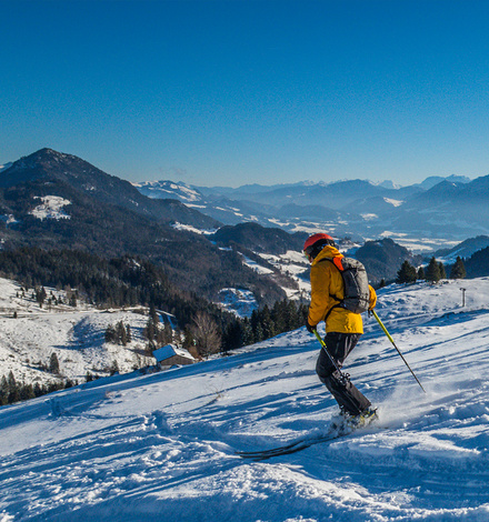 Das Gesamtpaket, bestehend aus dem Rucksack Eiger Free 20, dem Removable Airbag 3.0 und einer Druckluftkartusche.  