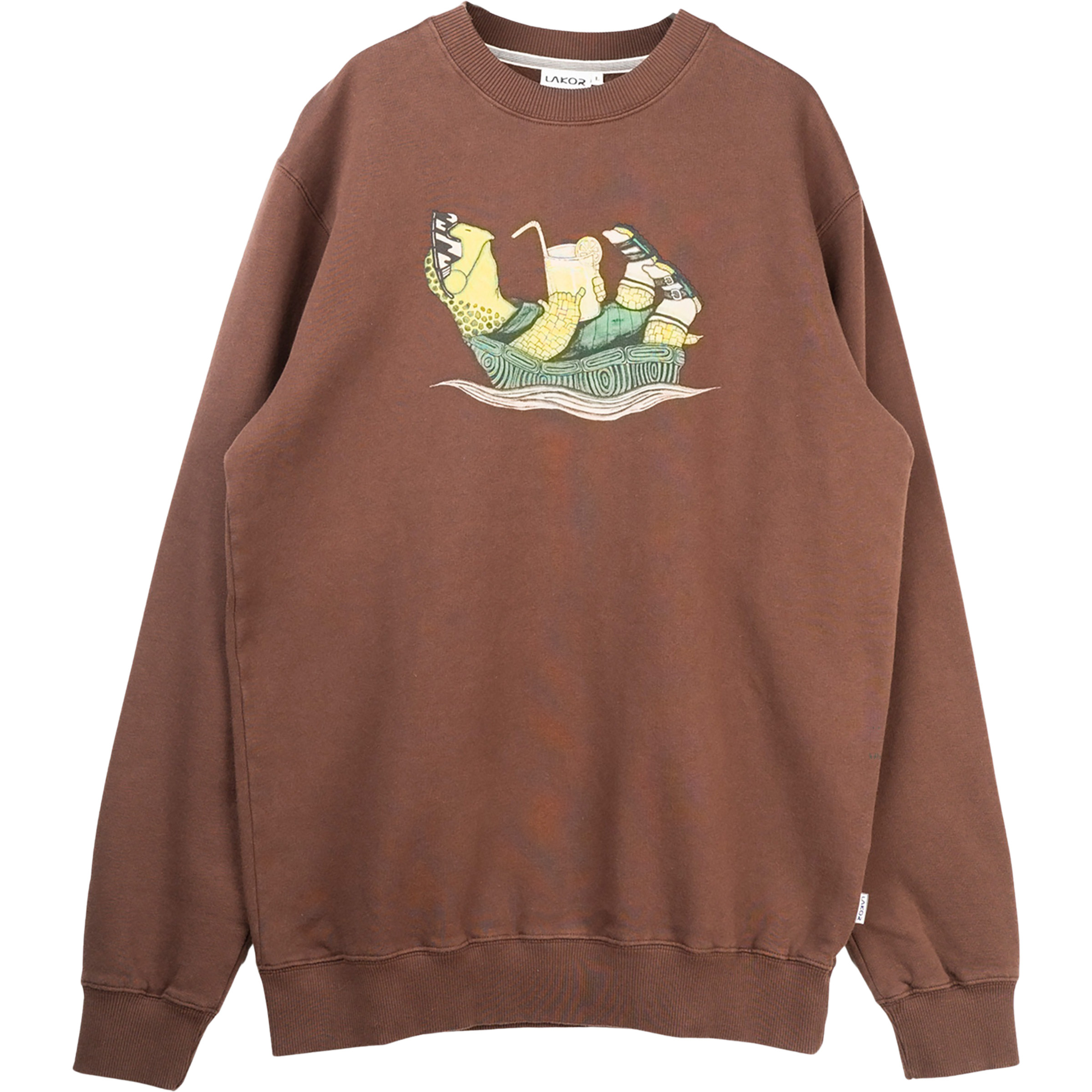 Lakor Slow Flow Crew Herren Pullover braun Größe M Lifestyle Hautfreundlich