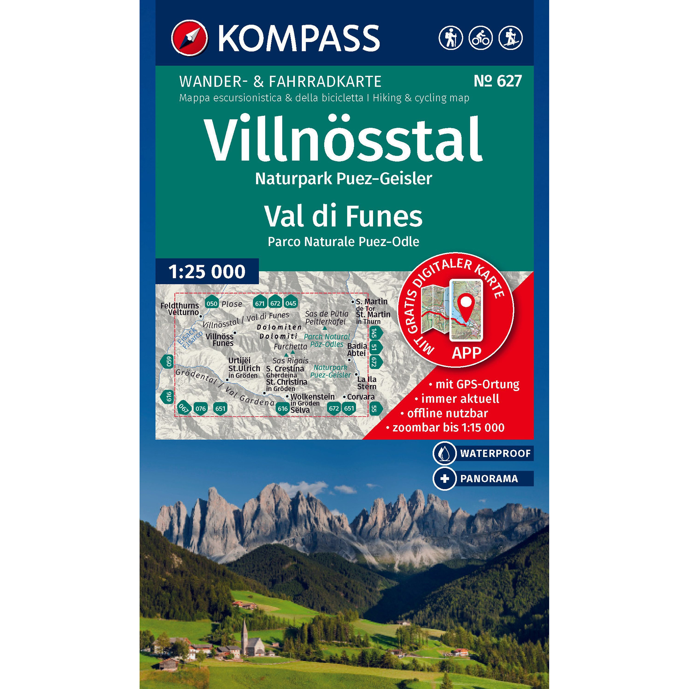 Kompass Verlag WK 627 Villnösstal