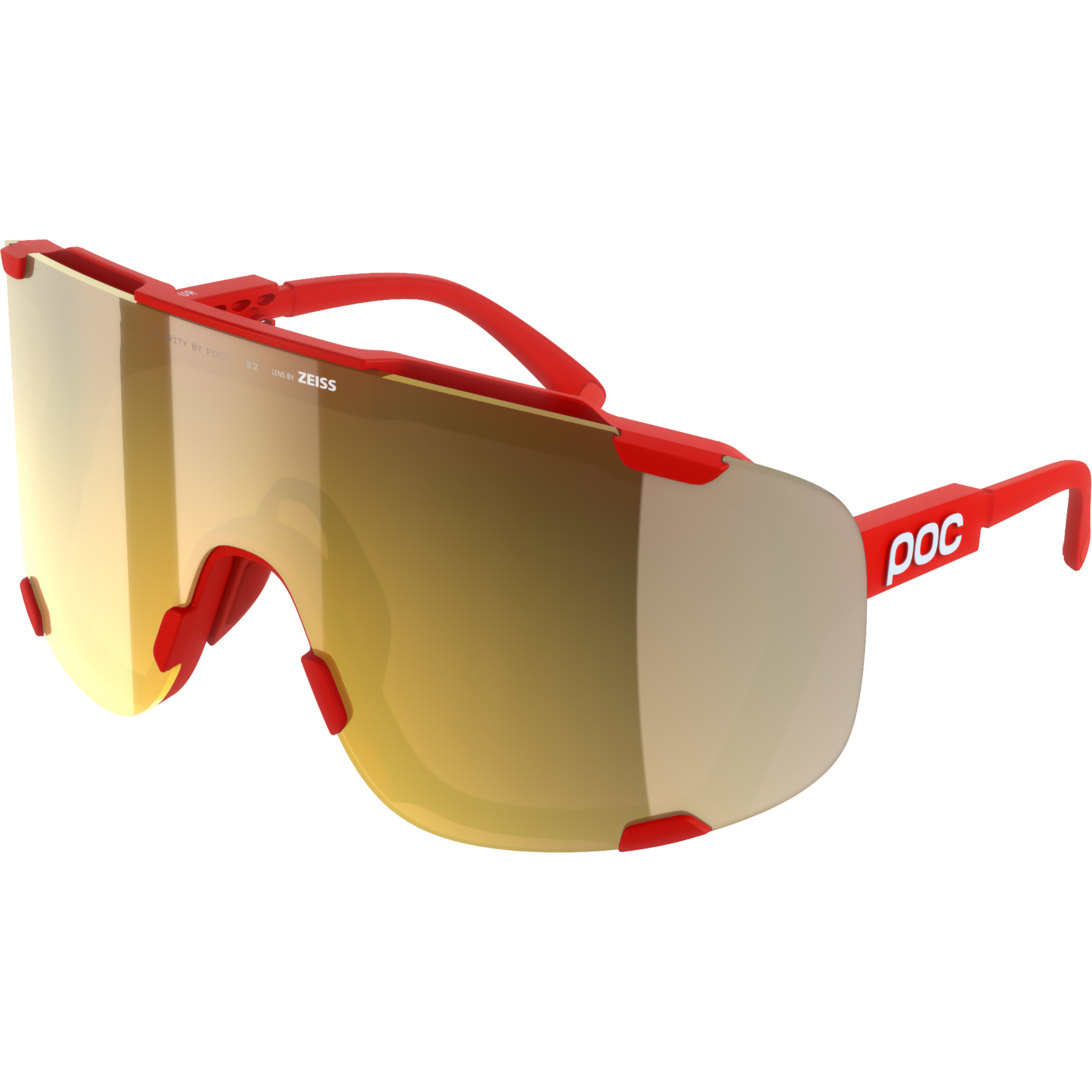 POC Devour Sportbrille Sportbrillen & Sportsonnenbrillen rot Größe ONE SIZE Mountainbike