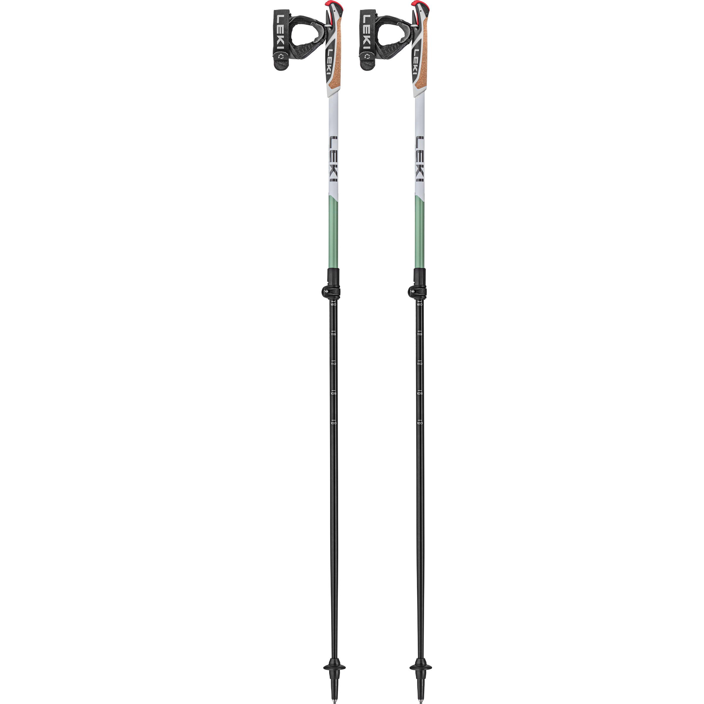 Leki Spin Shark SL Stöcke Wanderstöcke & Trekkingstöcke gruen Größe 100-130cm Nordic Walking