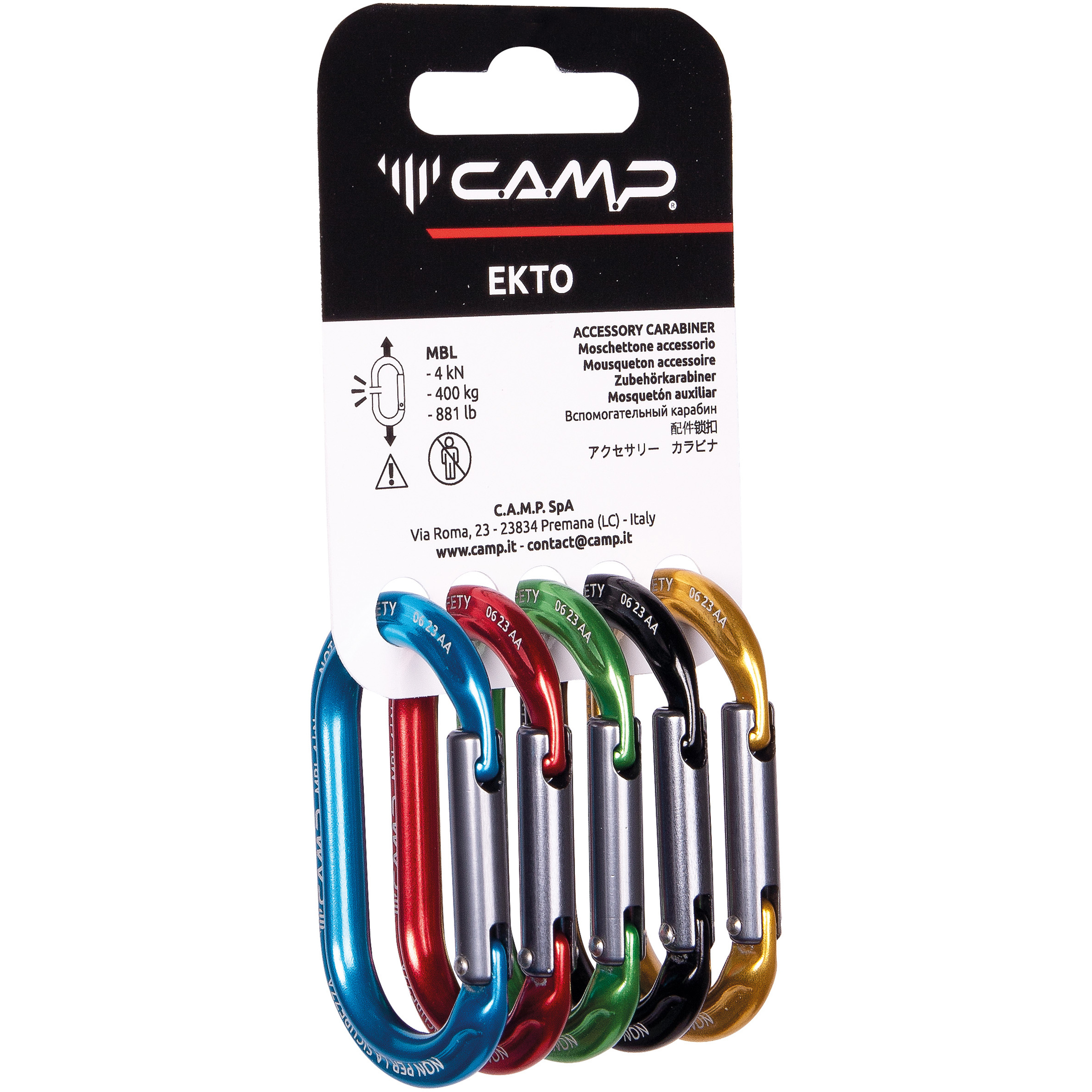 Camp Rack Pack Ekto 5er Pack Karabiner