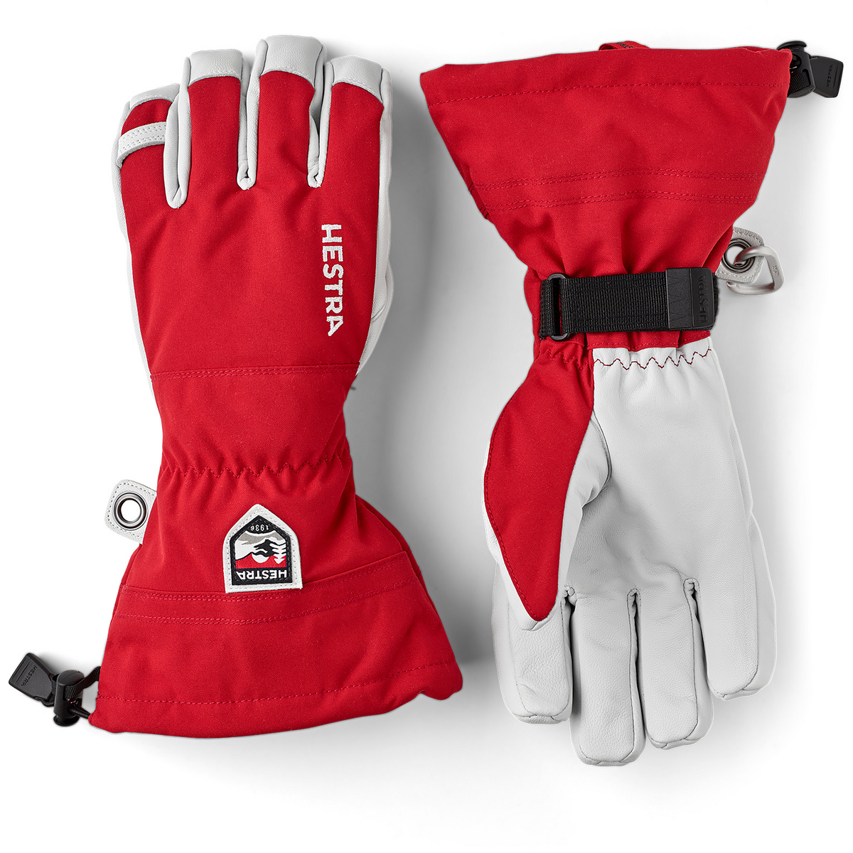 Hestra Guanti da sci Army Leather Heli (Taglia 7, Rosso)