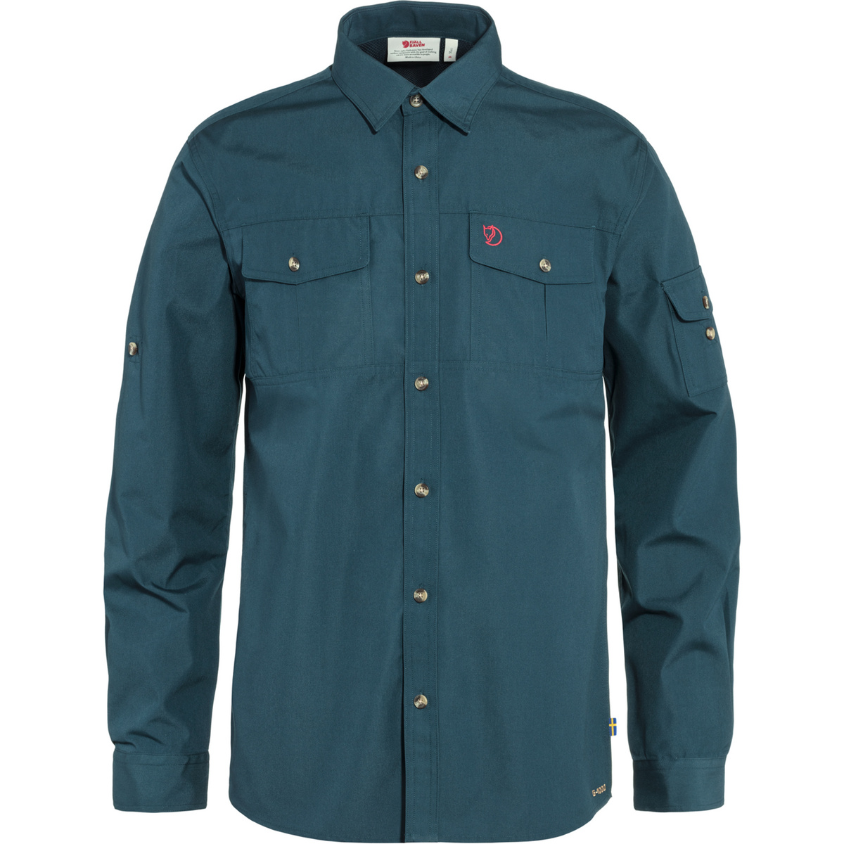 Fjällräven Uomo Camicia trekking Sarek (Taglia XL, Blu)