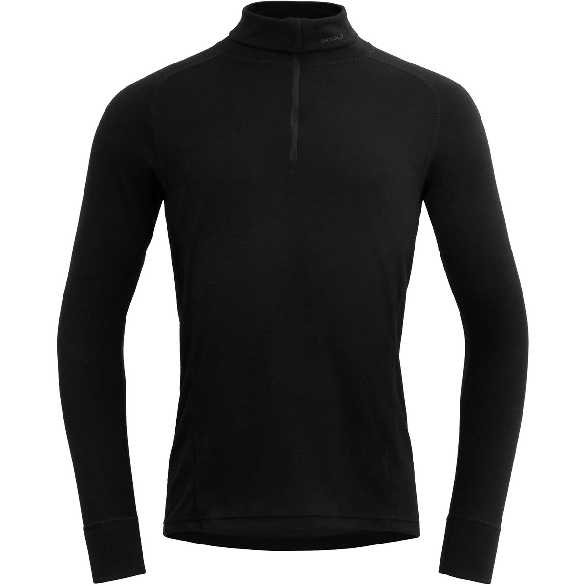 Devold Homme T-shirt long Duo Active Zip (taille L, Noir)