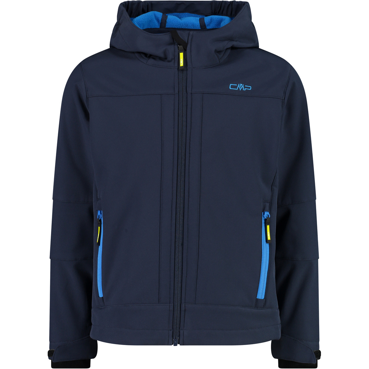 CMP Enfants Veste Softshell Hoodie (taille 128, Bleu)