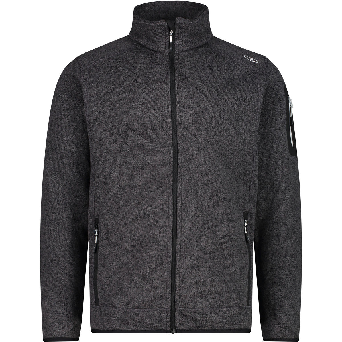 CMP Herren Strick Fleece Jacke (Größe XXL, schwarz)
