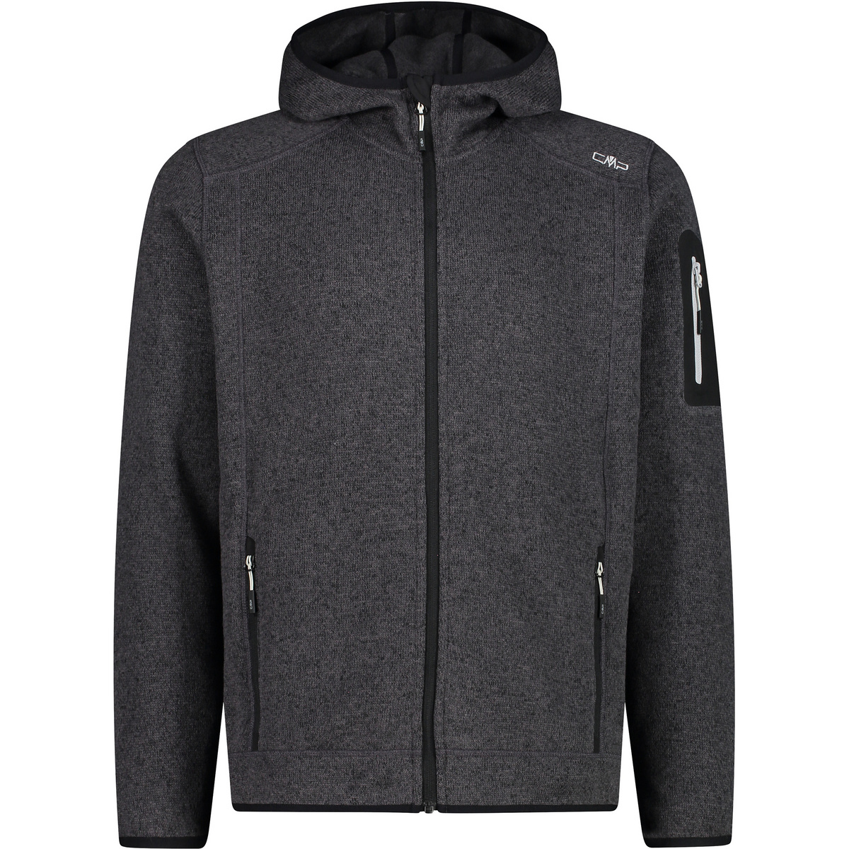 CMP Homme Veste Fleece Hoodie (taille L, Noir)
