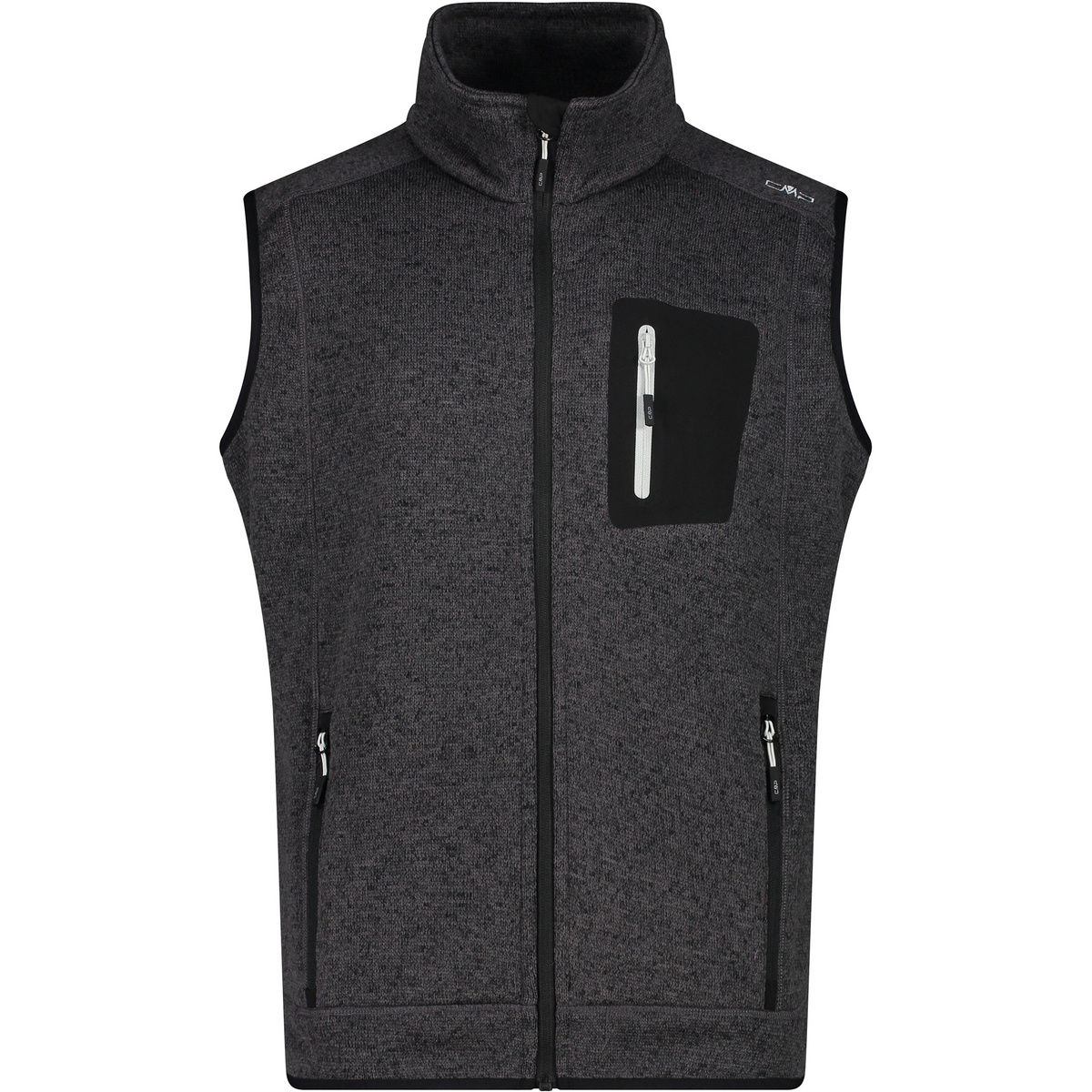 CMP Herren Fleece Weste (Größe L, schwarz)