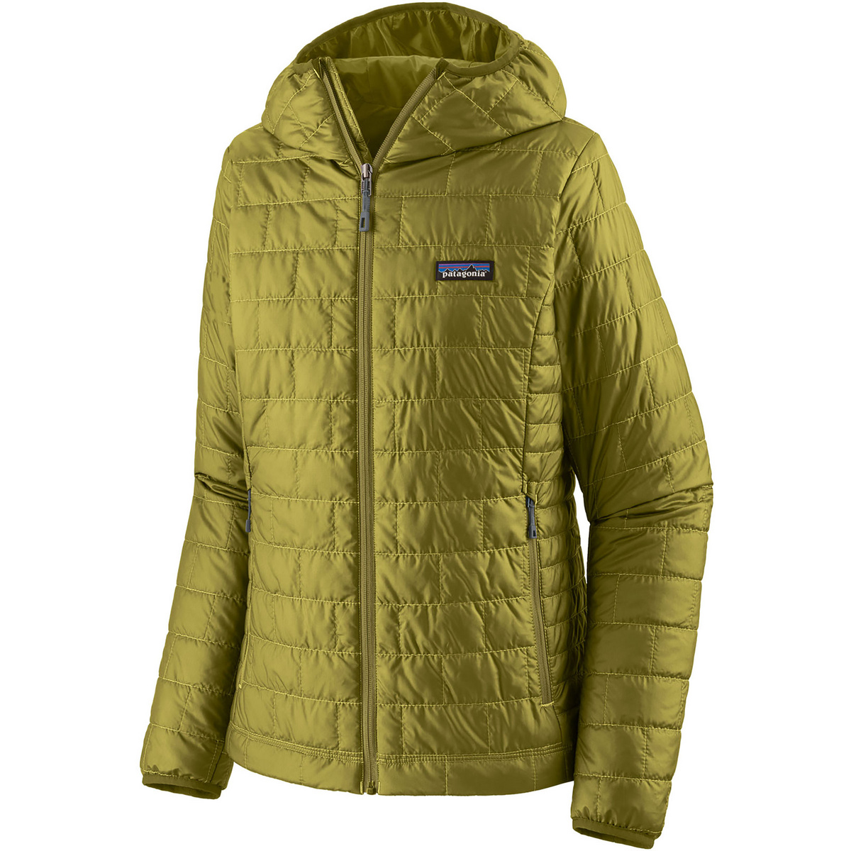 Patagonia Donna Giacca con cappuccio Nano Puff (Taglia L, Verde oliva)