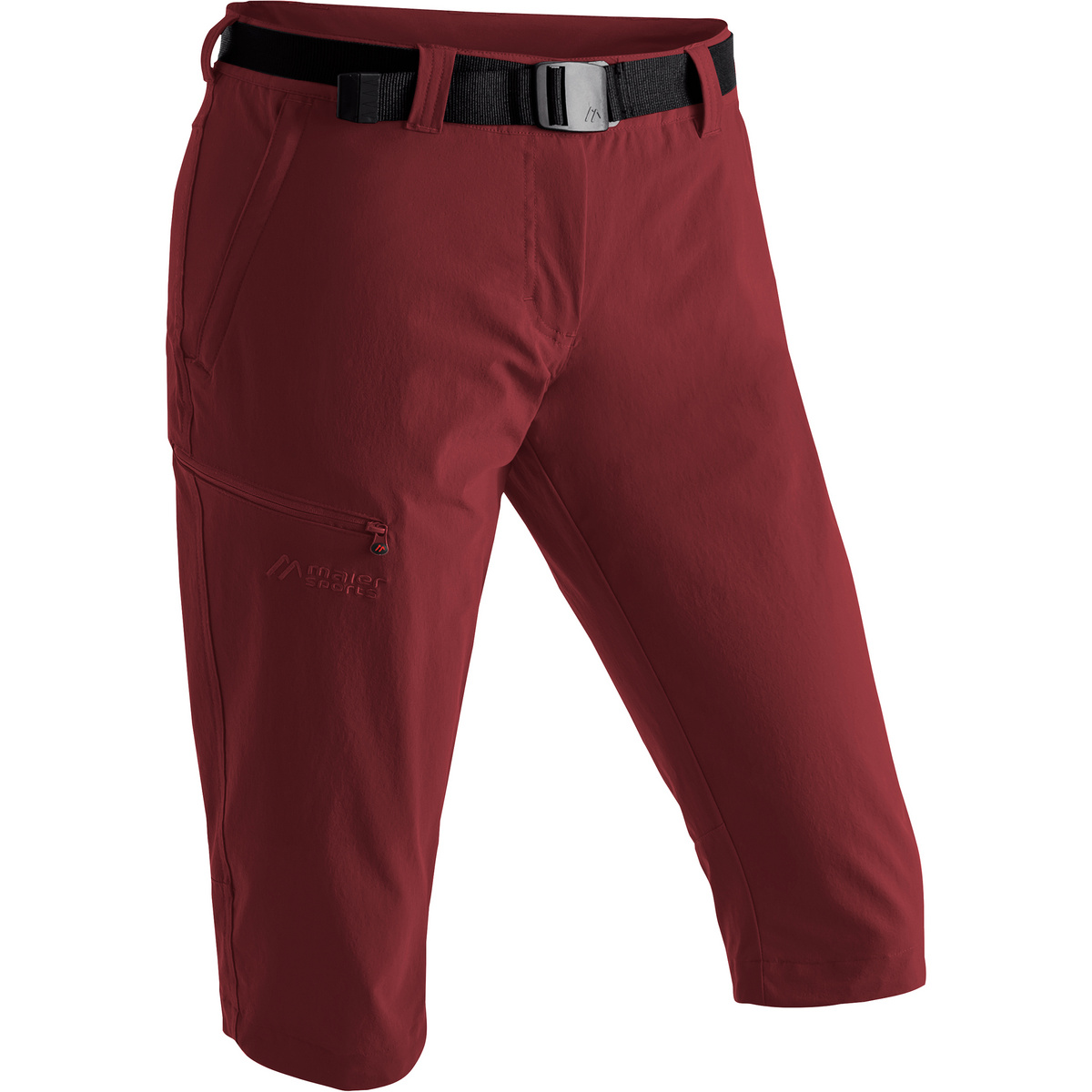 Maier Sports Donna Pantaloni capri Inara Slim (Taglia M, Rosso)