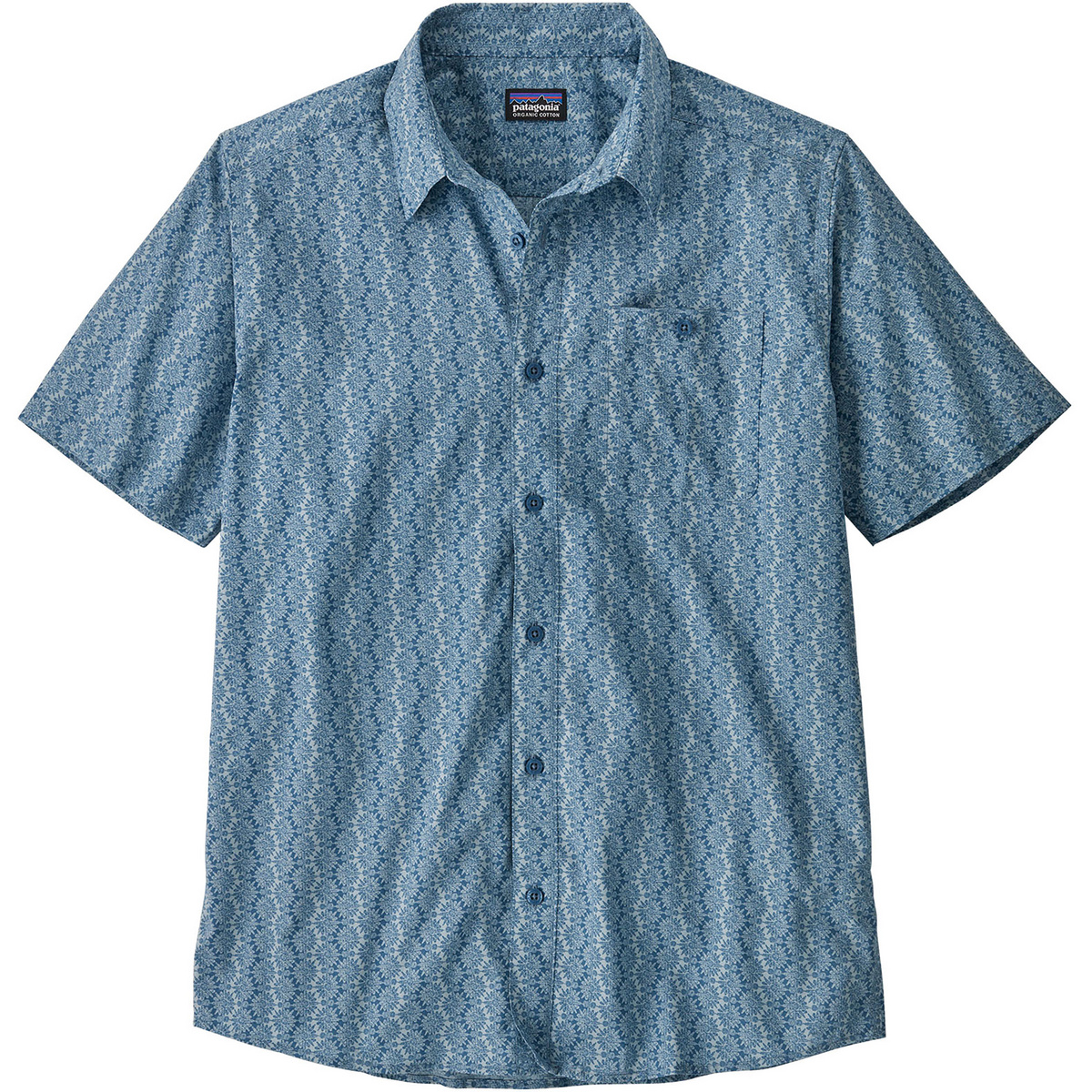 Patagonia Uomo Camicia Go To (Taglia M, Blu)