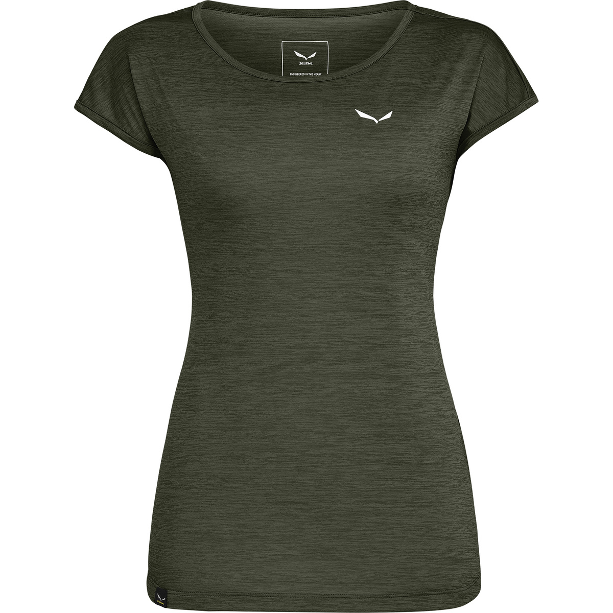 Salewa Donna Maglietta Puez Melange Dry (Taglia S, Verde oliva)