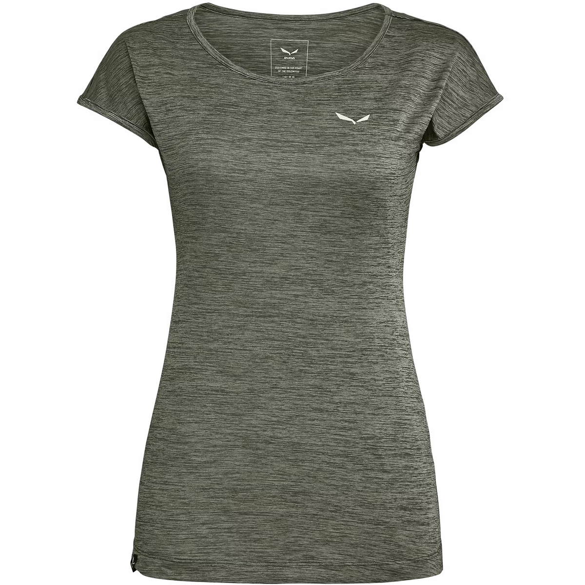 Salewa Donna Maglietta Puez Melange Dry (Taglia XS, Verde oliva)