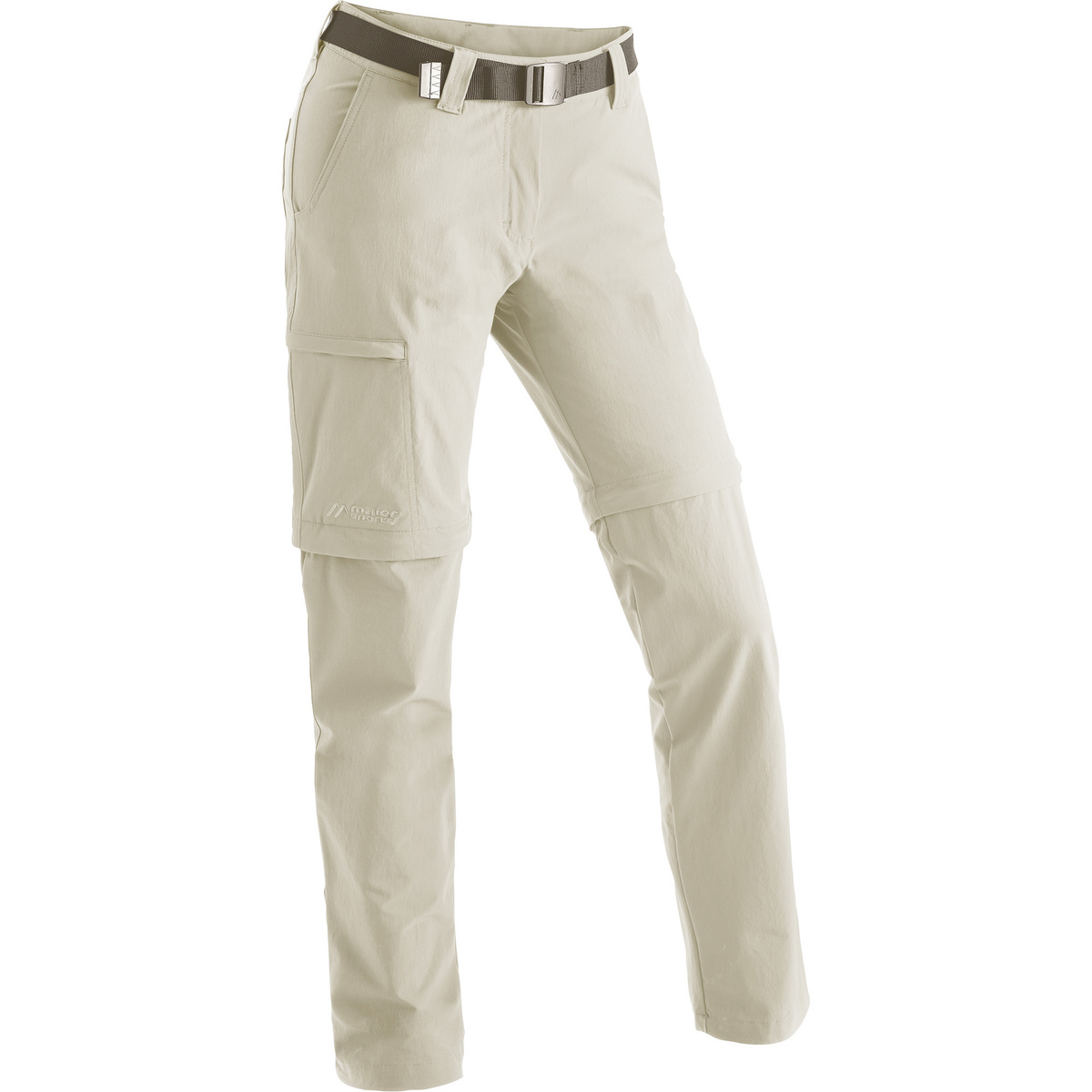 Maier Sports Damen Inara Slim Zip Hose (Größe XL, beige)