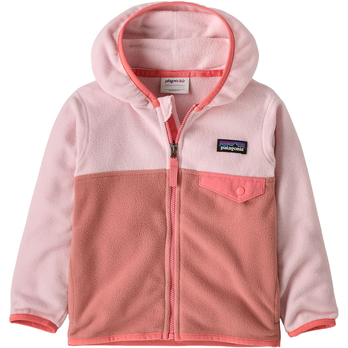 Patagonia Veste Baby Micro D Snap-T (taille 68, rose)