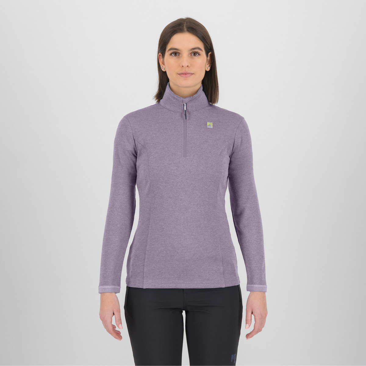 Karpos Donna Maglia a manica lunga con zip Pizzocco (Taglia S, Viola)