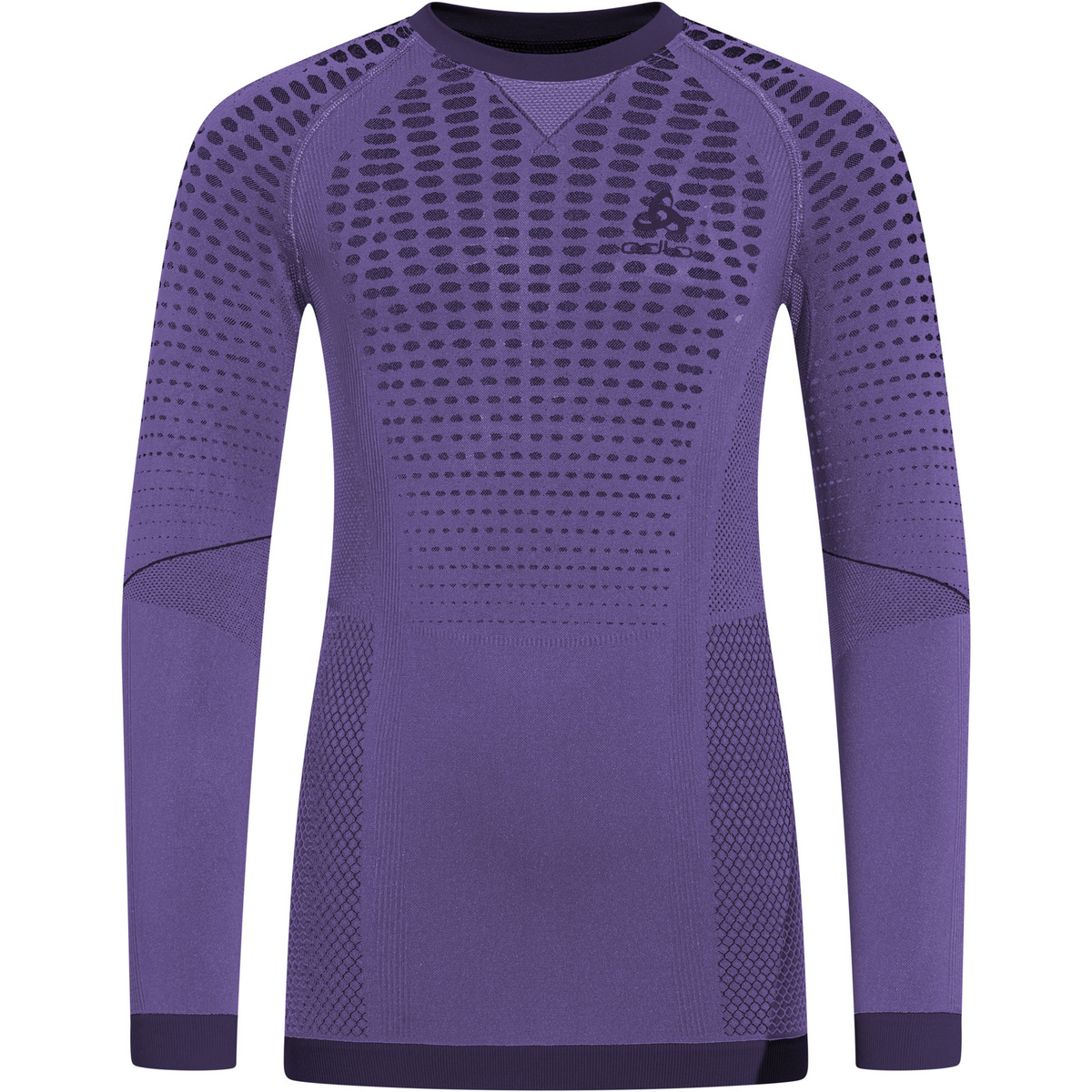 Odlo Kinder Crew Neck Evolution Warm Longsleeve (Größe 140, lila)