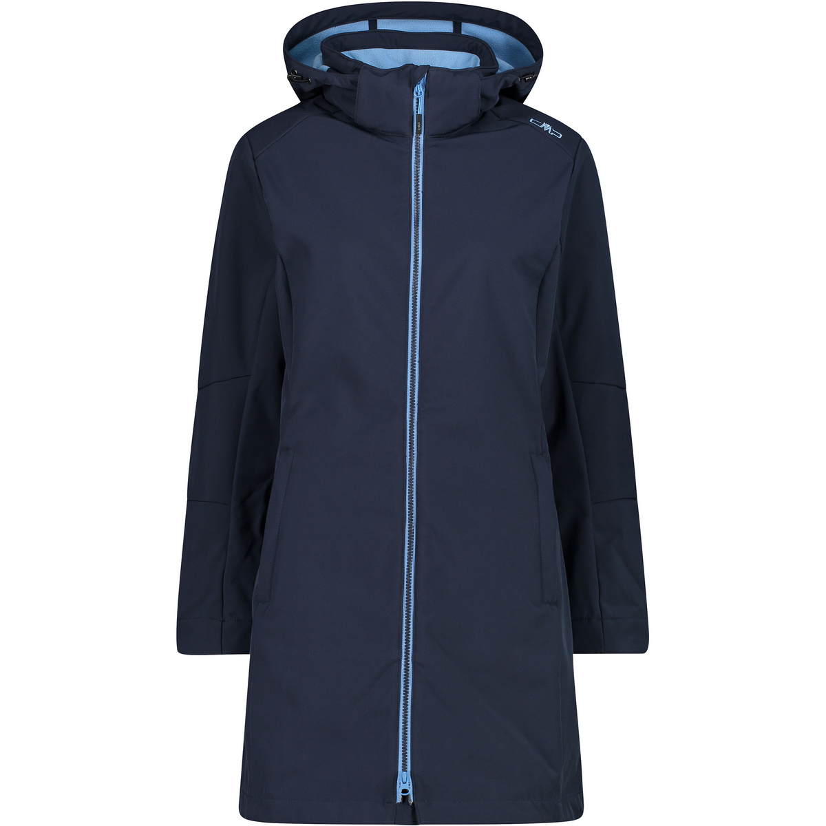 CMP Femme Parka Softshell (taille XS, Bleu)