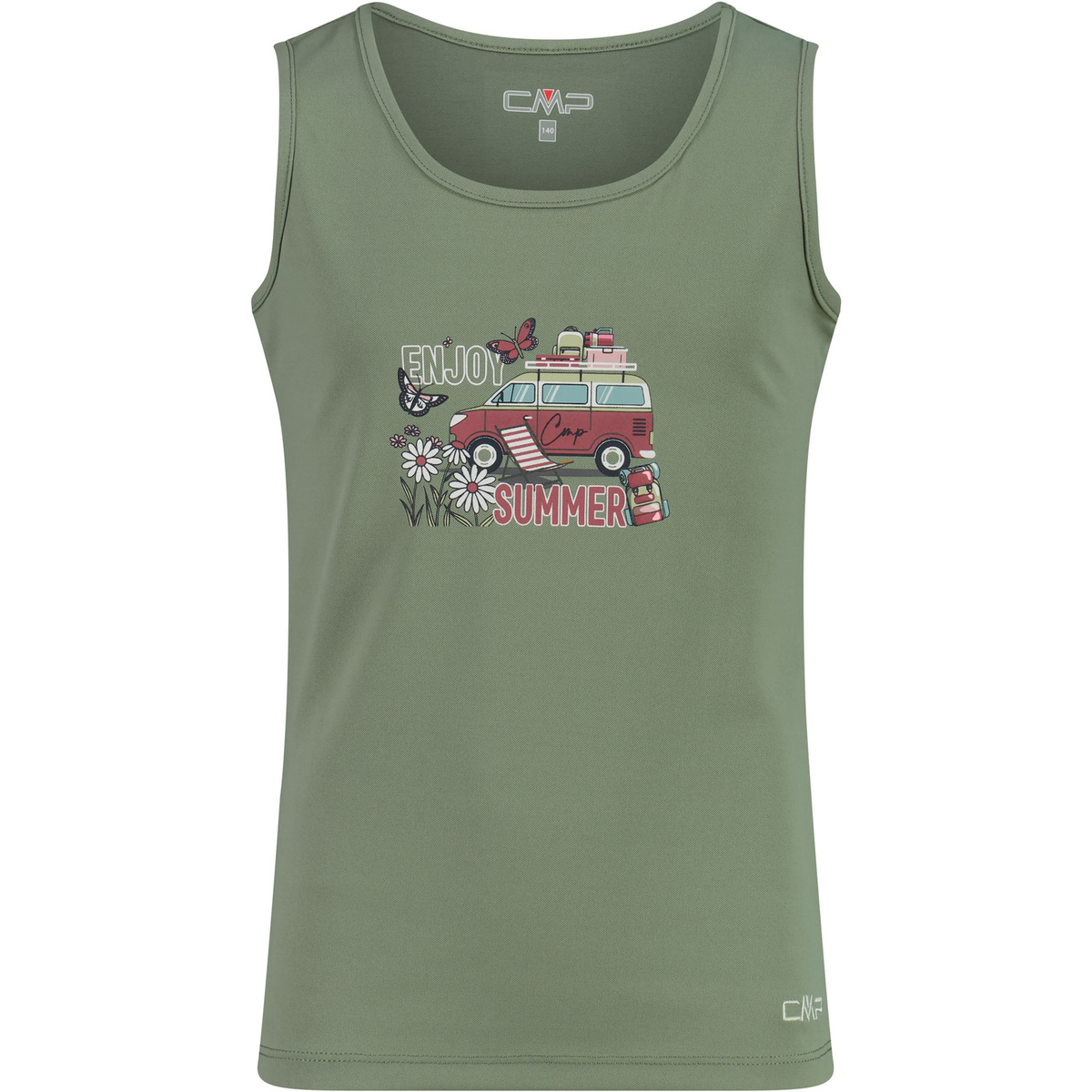 CMP Bambino Tank top Print (Taglia 98, Verde)