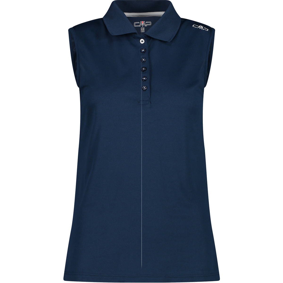 CMP Donna Maglietta polo funzionale (Taglia XL, Blu)