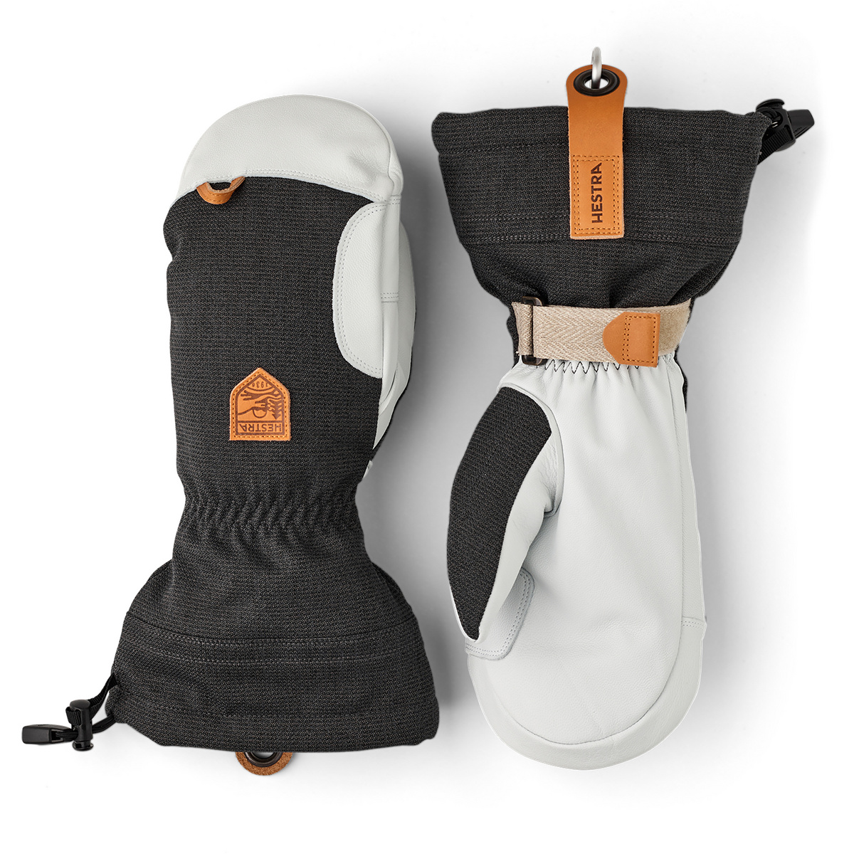 Hestra Manopole Army Leather Patrol Gaunlett (Taglia 10, Grigio)