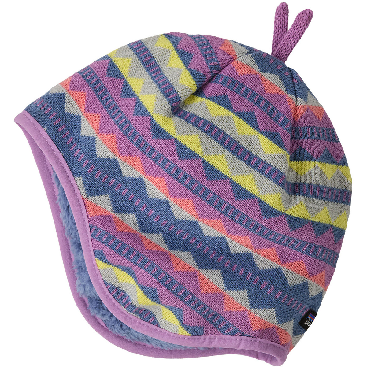 Patagonia Kinder Baby Reversible Mütze (Größe 53, lila)