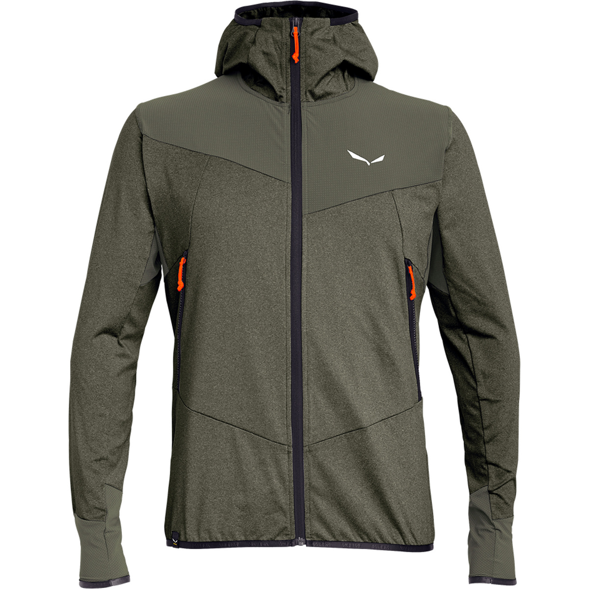 Image of Salewa Uomo Felpa con cappuccio Agner Hybrid Pl/Dst Full Zip