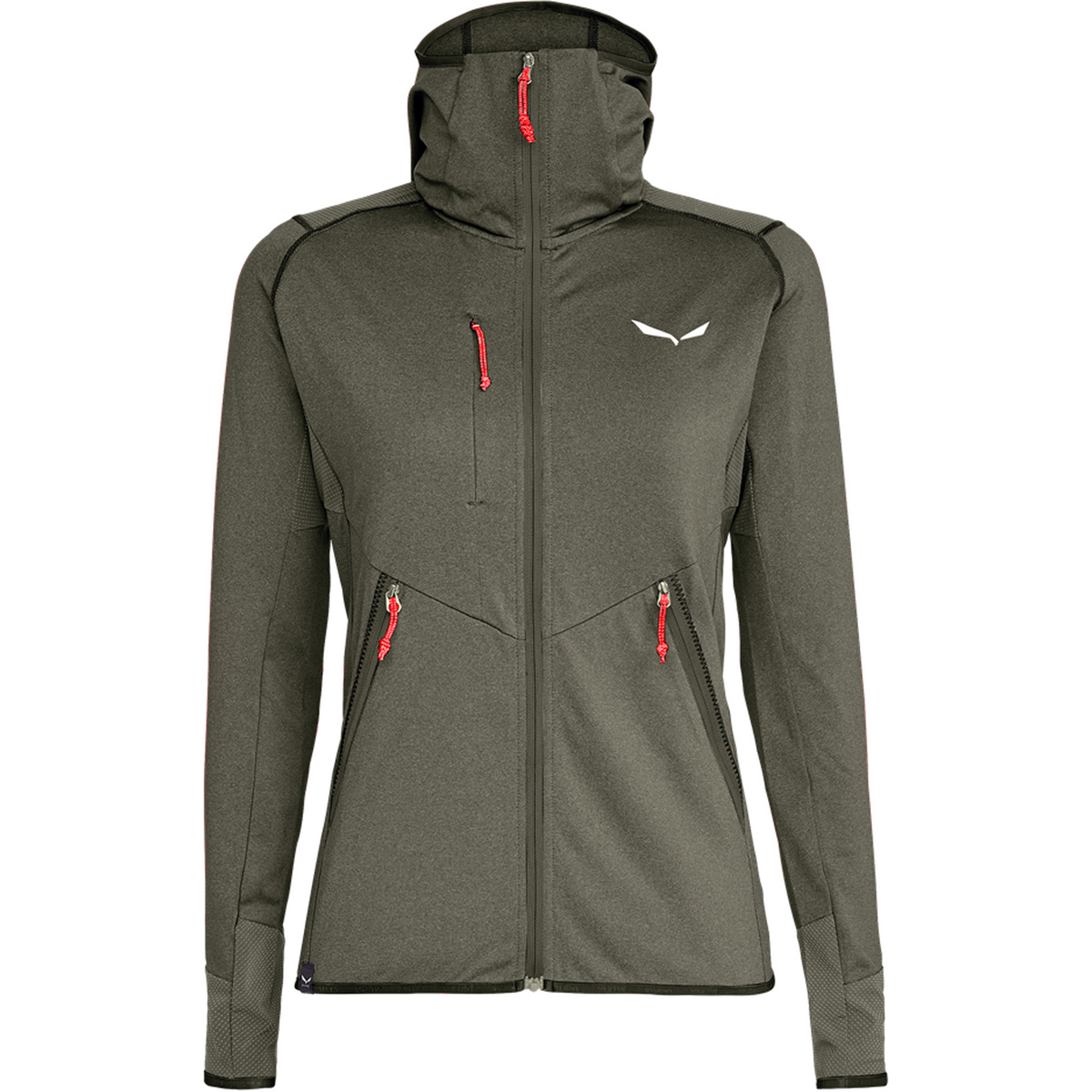 Image of Salewa Donna Felpa con cappuccio Agner Hybrid Pl/dst Full Zip