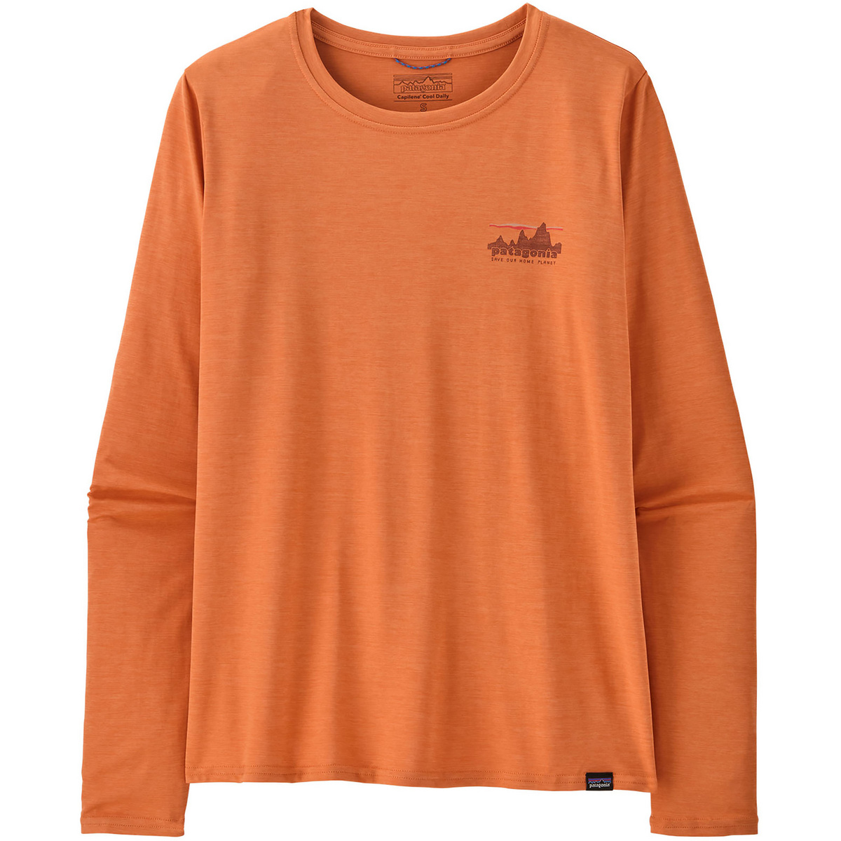 Patagonia Damen Graphic Cap Cool Daily Longsleeve (Größe M, orange)