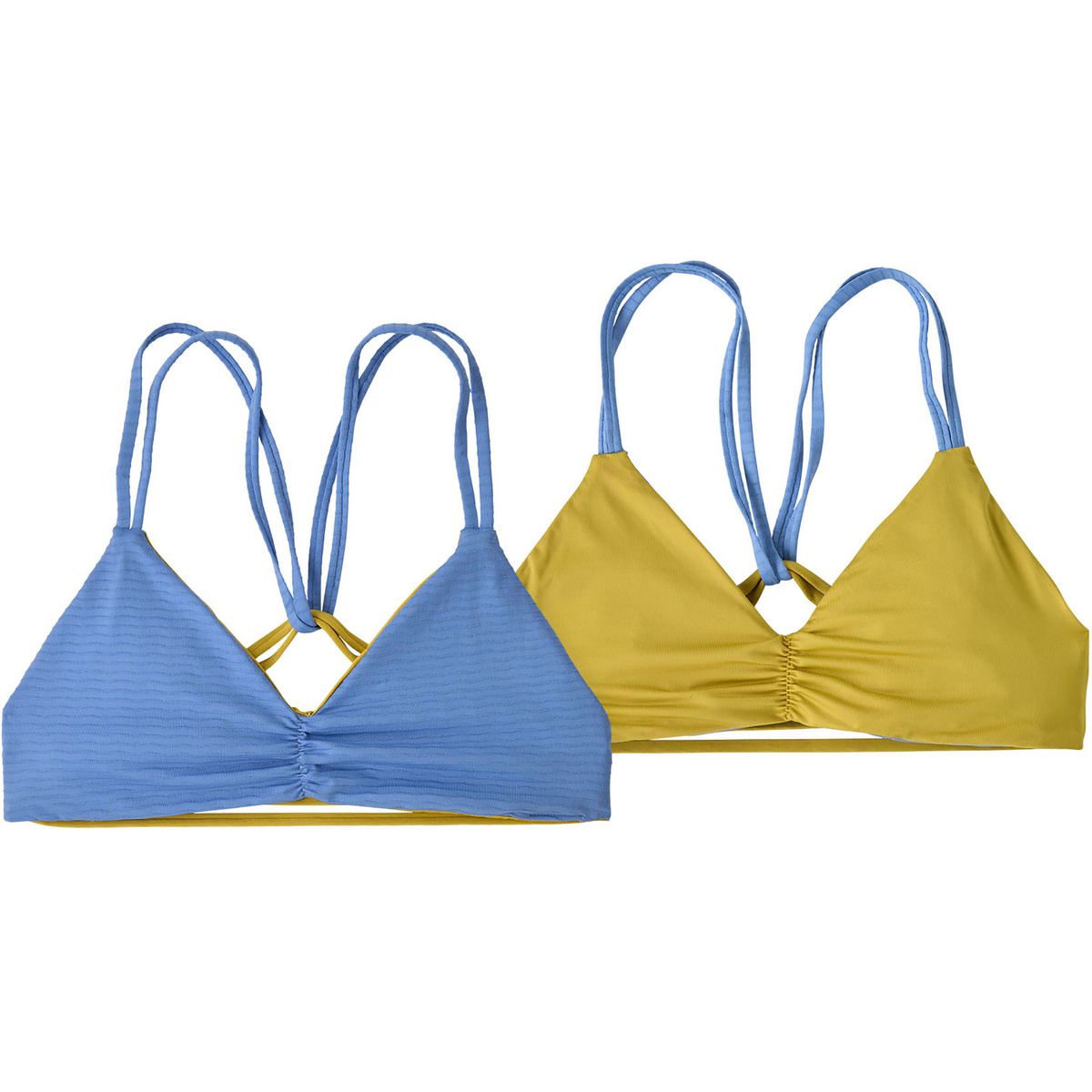 Patagonia Damen Bay Reversible Seaglass Bikini Oberteil (Größe S, blau)