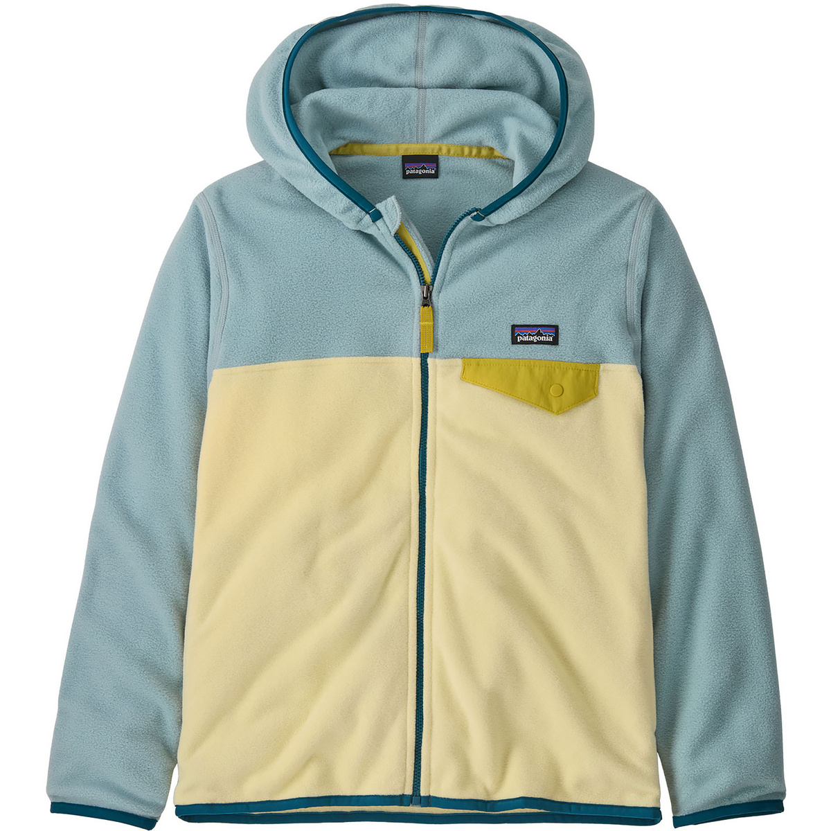 Patagonia Kinder Micro D Snap-T Jacke (Größe 140, gelb)