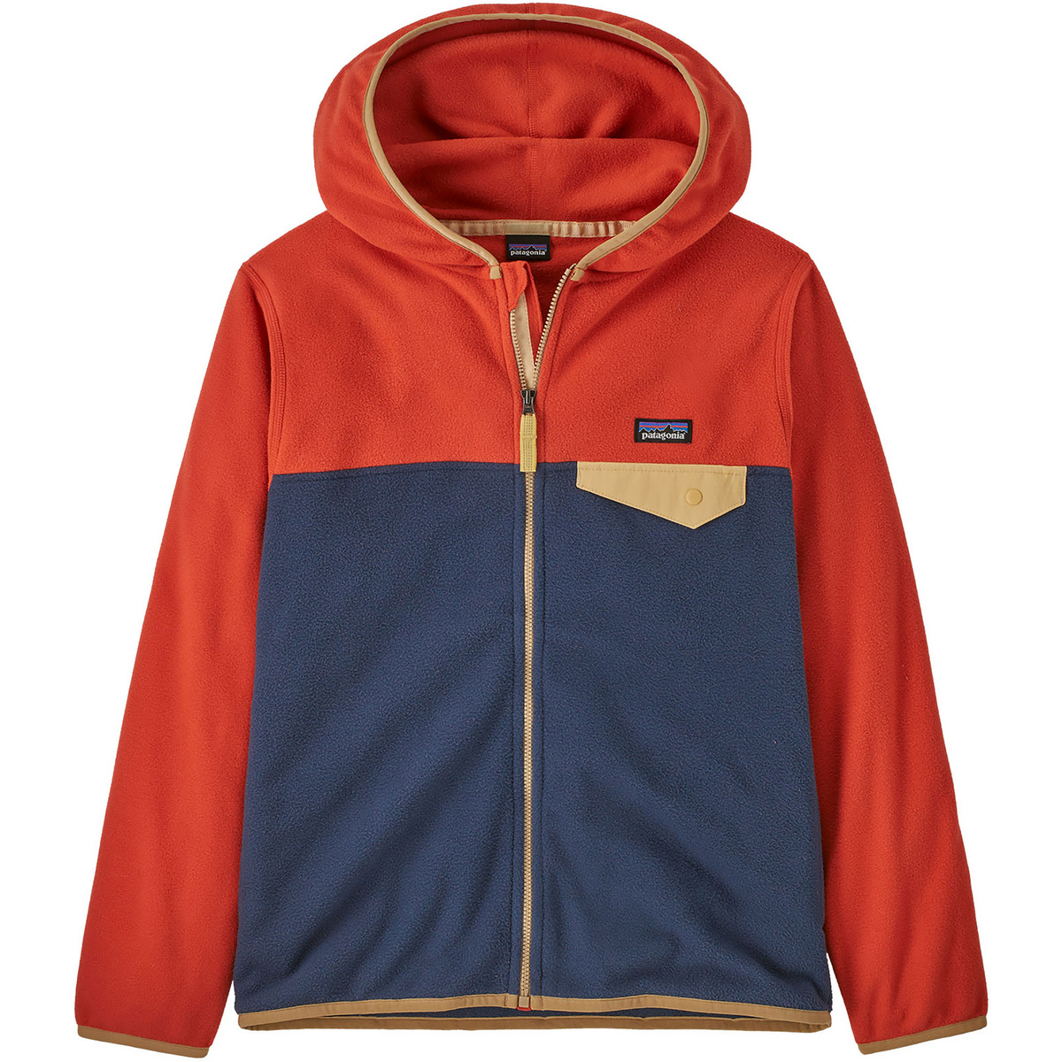 Patagonia Bambino Giacca Boys Micro (Taglia 118, Rosso)