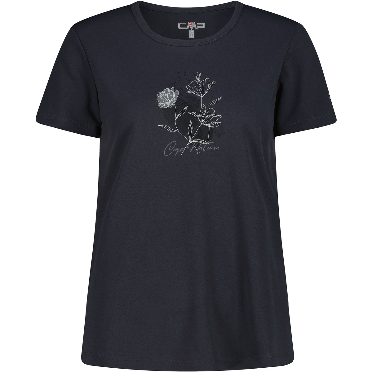 CMP Donna Maglietta Print (Taglia XXS, Grigio)