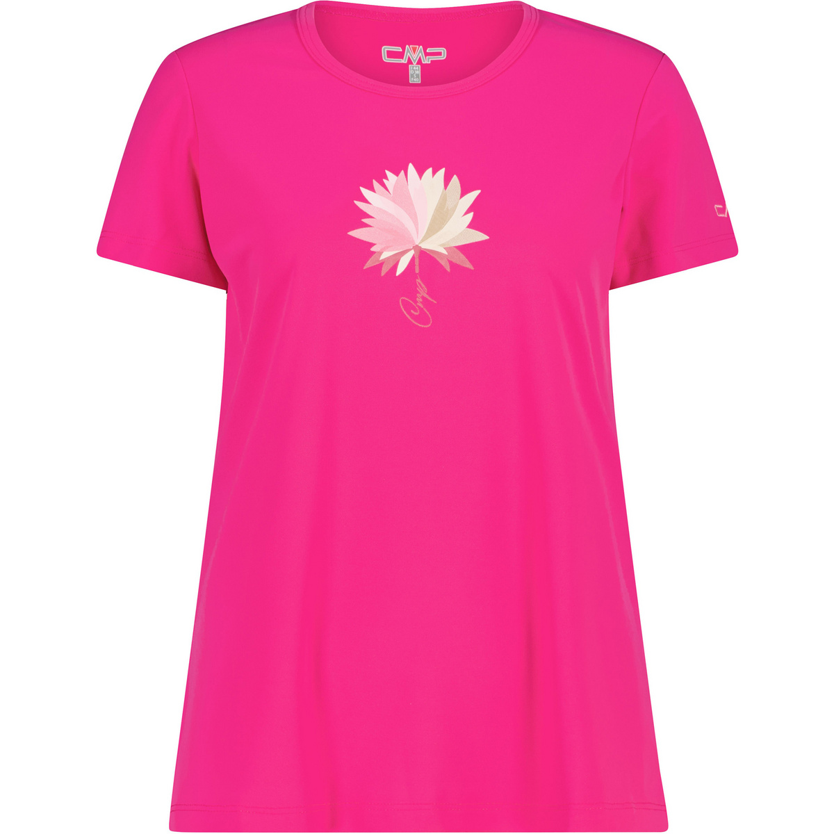 CMP Donna Maglietta Print (Taglia XS, Magenta)