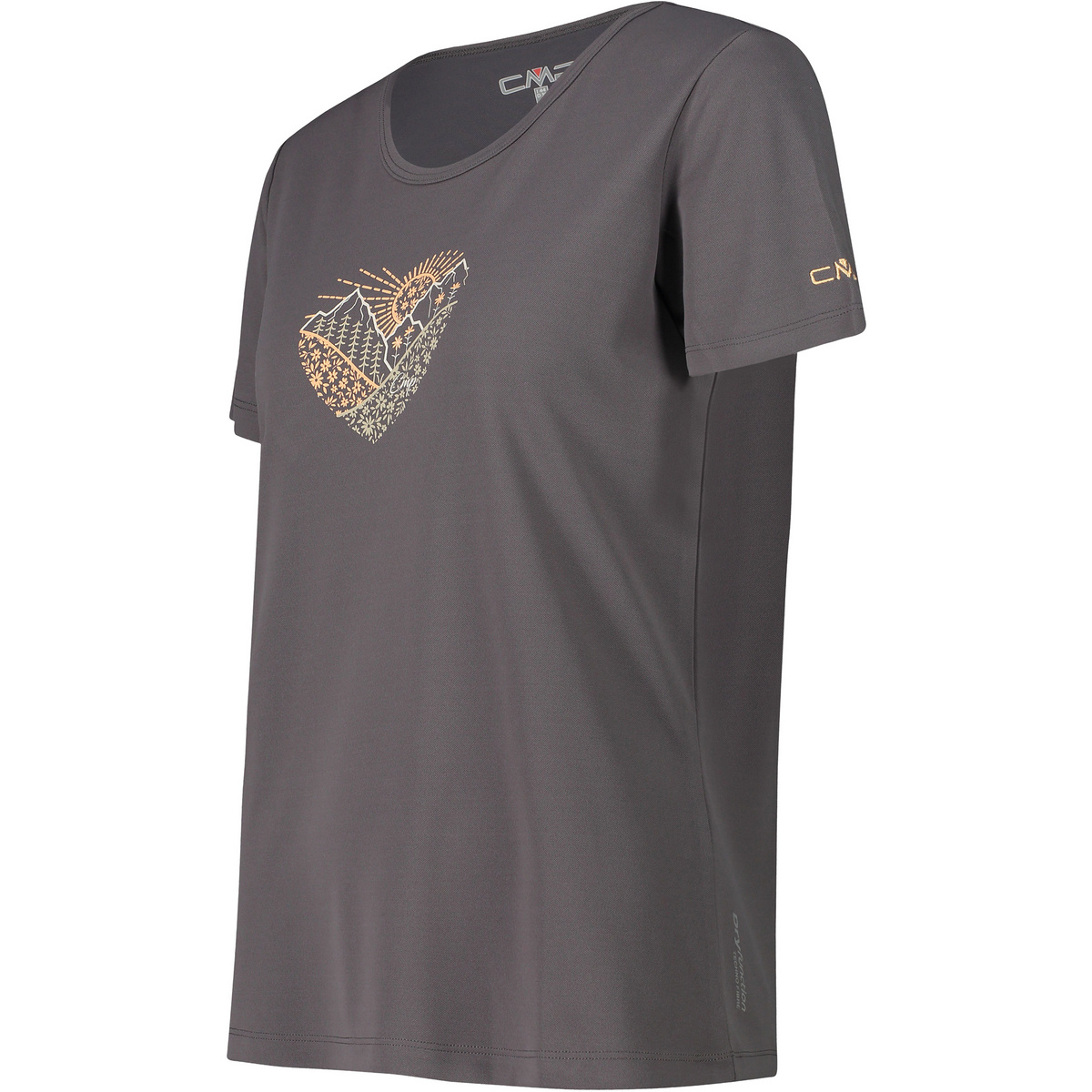 CMP Donna Maglietta Print (Taglia XXL, Grigio)