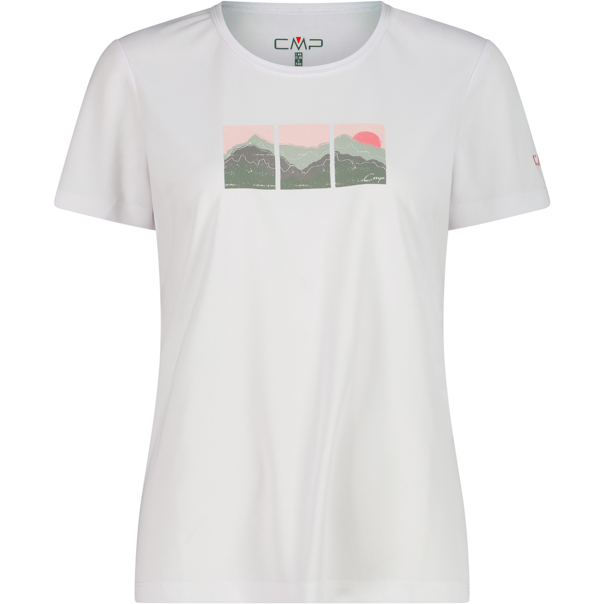 CMP Damen Print T-Shirt (Größe XS, weiss)