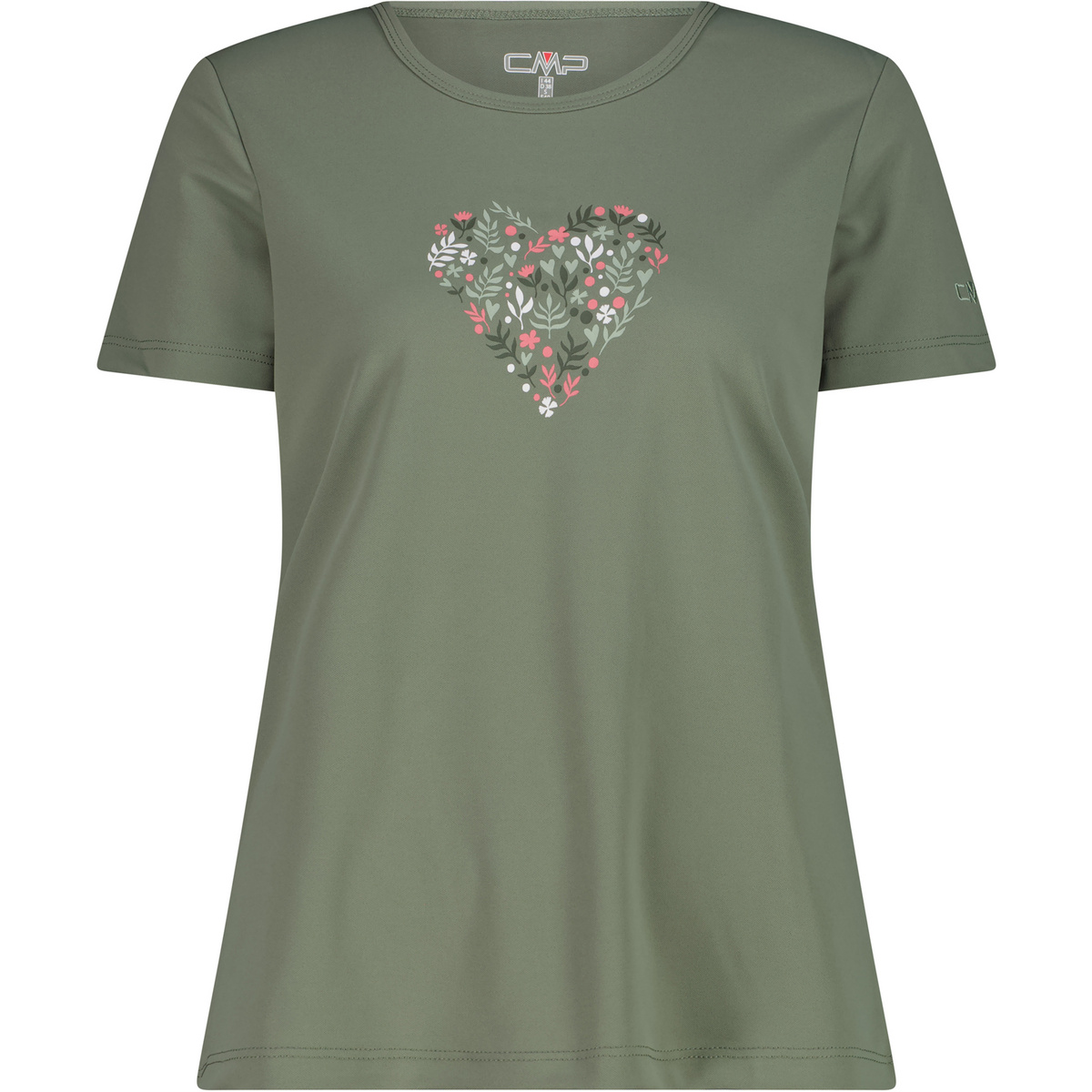 CMP Damen Print T-Shirt (Größe S, oliv)