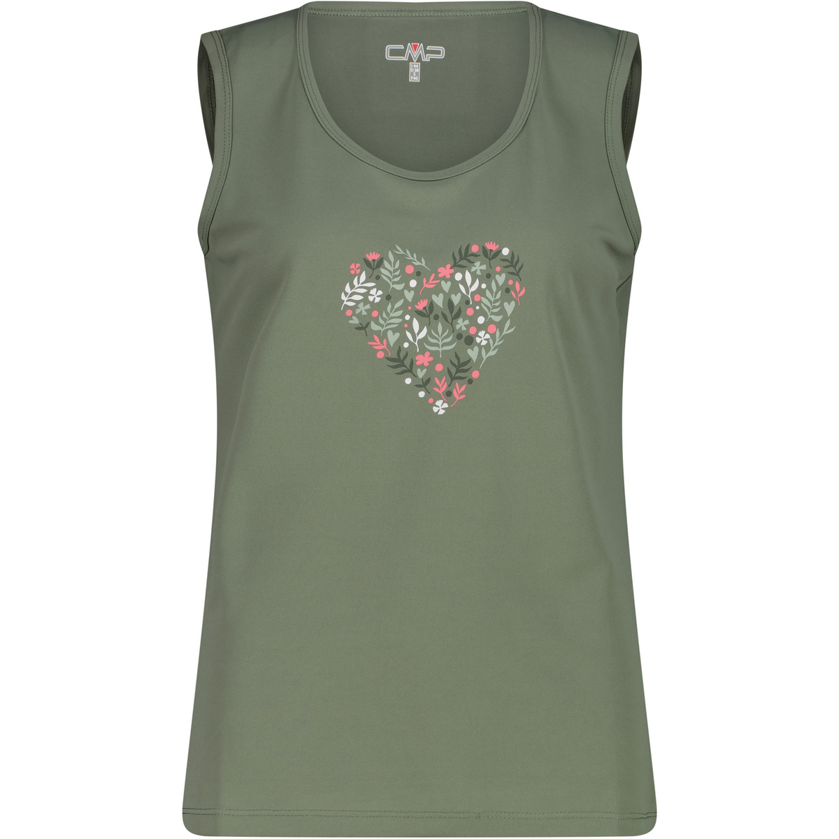 CMP Damen Print Tanktop (Größe XS, oliv)