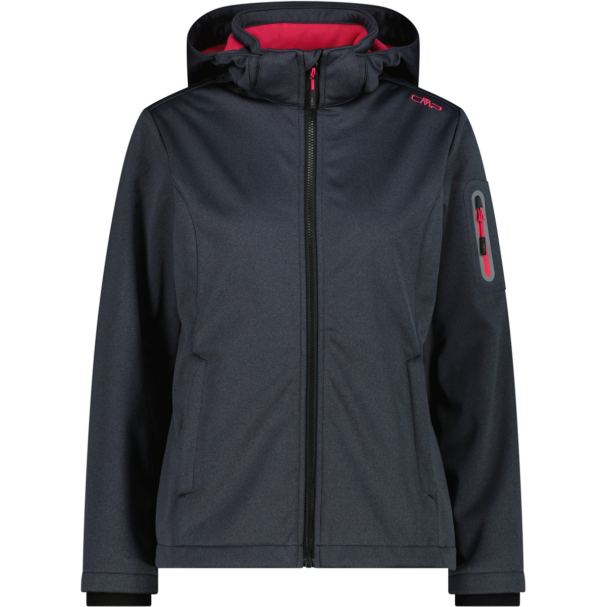 CMP Damen Soft Melange Jacke (Größe S, schwarz)