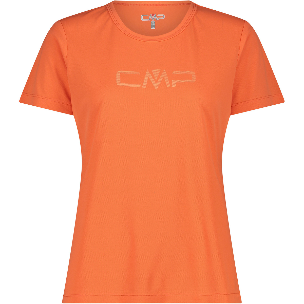 CMP Donna Maglietta funzionale Print (Taglia S, Arancione)